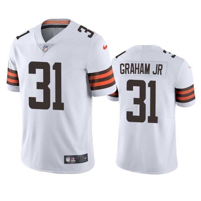 Men & Women & Youth Cleveland Browns #31 Thomas Graham Jr. White Vapor Untouchable Limited Stitched Jersey